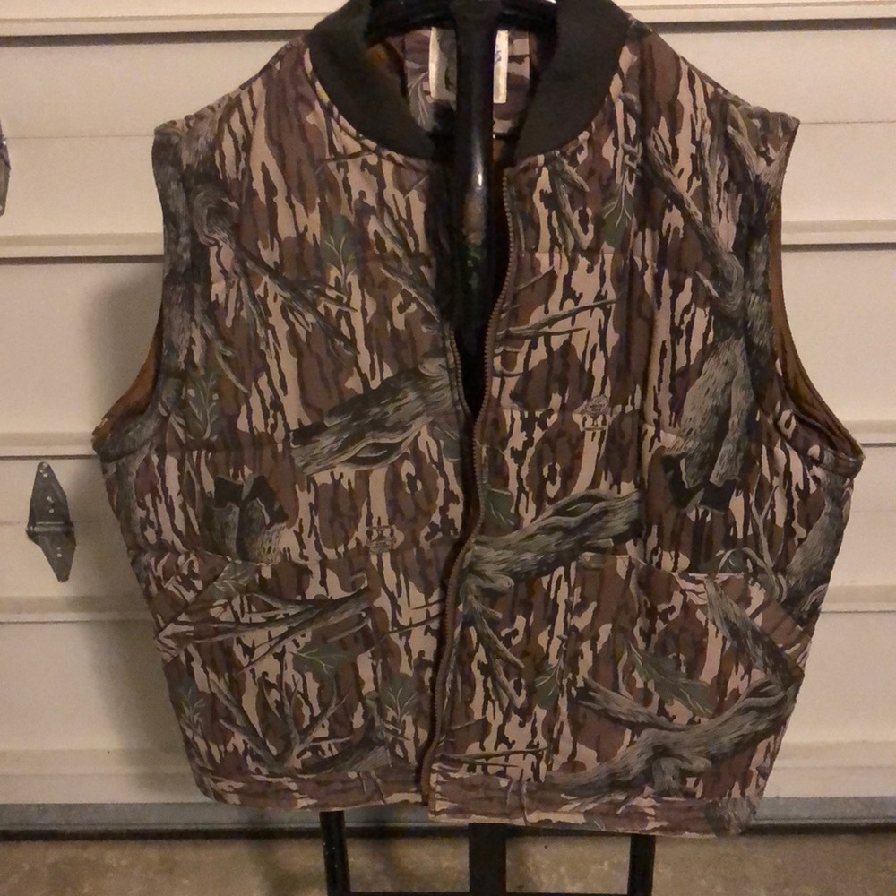 Men's Insulated Camo Puffer Jacket - Brown/Green - Picture 2 of 16